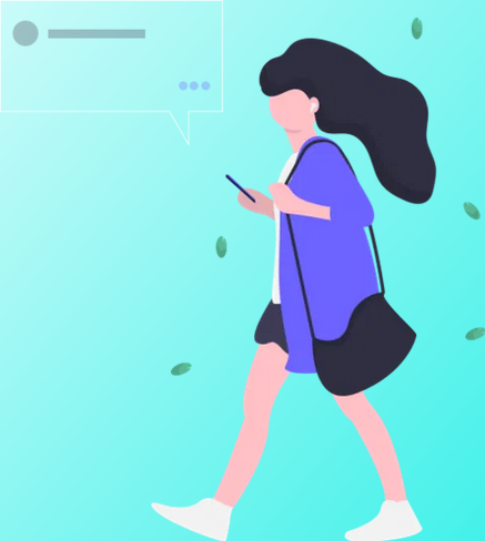 Illustration of potential customer walking away